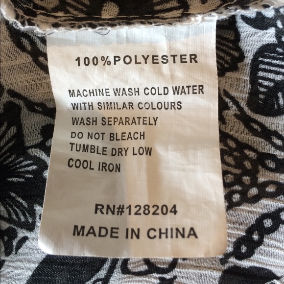 Black & White Sheer Top -S- Romy Collection - Picture 5 of 8